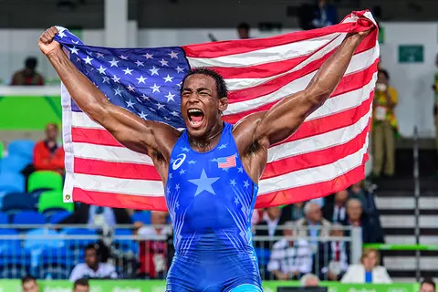 J'den Cox 2016 Rio Olympics Celebration