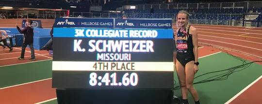 Karissa Schweizer Collegiate Record Banner