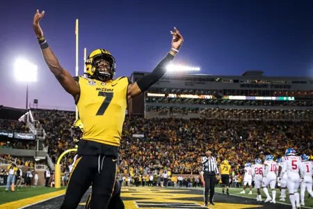 Mizzou quarterback Kelly Bryant (7).Mizzou Tigers vs. Ole Miss Rebels in Columbia, Mo. on Saturday, Oct. 12, 2019. Hunter Dyke/Mizzou Athletics