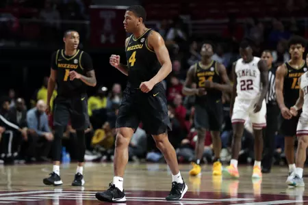 Mizzou guard Javon Pickett (4). Mizzou Tigers vs. Temple Owls at The Liacouras Center in Philadelphia, Penn. on Saturday, Dec. 7, 2019. Zach Bland/Mizzou Athletics