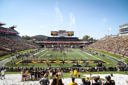 Mizzou Tigers vs. West Virginia Mountaineers at Memorial Stadium in Columbia, Mo. on Saturday, Sept. 7, 2019. 
Hunter Dyke/Mizzou Athletics
