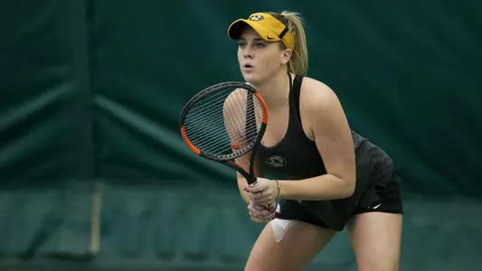 Virginia Tech vs. Mizzou Tigers at Mizzou Tennis Complex in Columbia, Mo. on Sunday, Feb. 3, 2019. Zach Bland/Mizzou Athletics