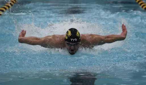 Danny Kovac swims the 100 fly at the Show-Me Showdown
