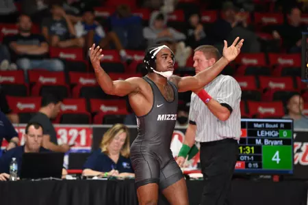 Josh Edmond against No. 17 Lehigh at Collegiate Wrestling Duals
