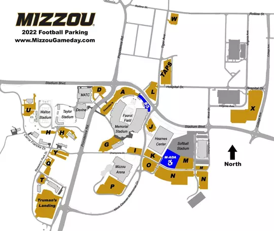 2022 Football Parking Map