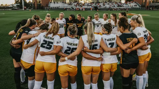 Soccer Team Huddle at Illinois