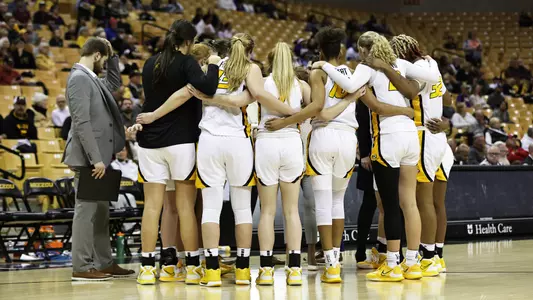 Women's Basketball Team Huddle
