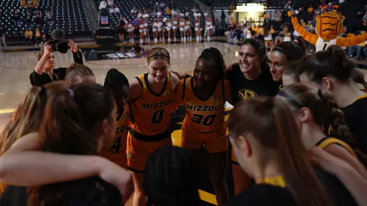 Women's Basketball Team Huddle
