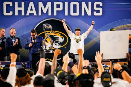 Eliah Drinkwitz Cotton Bowl trophy