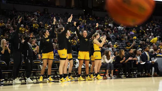 Women's Basketball Bench Celebration