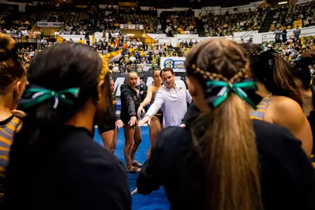 Gymanstics Pre Meet Huddle