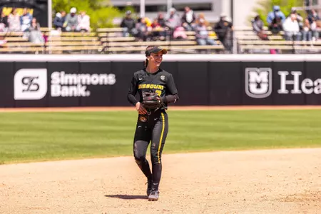 Mizzou Tigers vs. North Texas Mean Green at Mizzou Softball Stadium in Columbia, MO. on Sunday, April 23, 2023. 
Jaydyn Isiminger/Mizzou Athletics