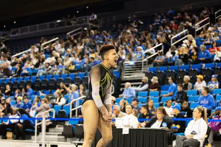 Mizzou Tigers in Day 1 of the NCAA Gymnastics Regional at Pauley Pavilion in Los Angeles, CA on Thursday, March 30, 2023.
Photo by: Jaydyn Isiminger