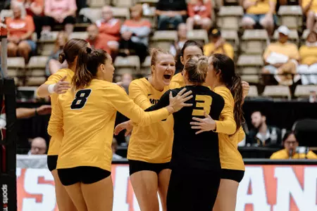 Mizzou Volleyball vs South Dakota at the Hearnes Center on September 2, 2023. (Photo by Reesi Nesbitt)