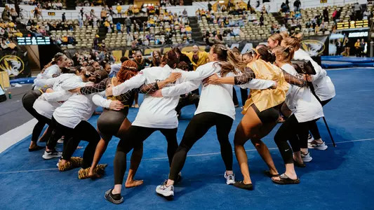 Mizzou Gymnastics Huddle