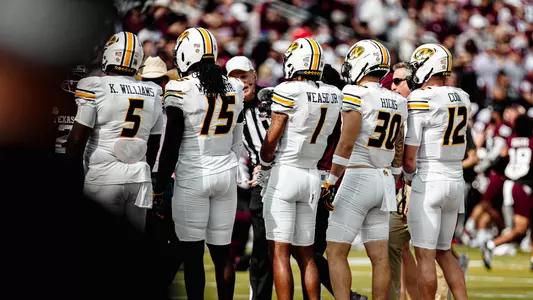 2024 Mizzou Team Captains during the coin toss against Texas A&M