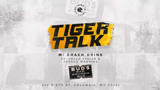 Tiger Talk, the weekly radio show from the University of Missouri Department of Athletics, featuring Mizzou football coach Eliah Drinkwitz, will have its 11th show tonight at 7 p.m. at Bud's Classic BBQ in downtown Columbia.