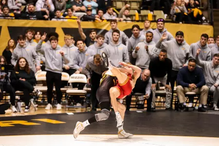 Mizzou Tigers vs. Iowa State Cyclones at Hearnes Center in Columbia, MO, on Wednesday, February 15, 2023. John Gronski/Mizzou Athletics