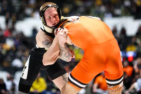 Mizzou Wrestling faces off against Oklahoma State University at the Hearnes Center on Sunday, February 4, 2024 in Columbia, Missouri.