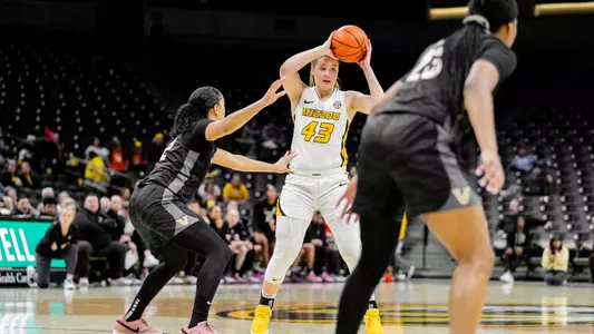 Mizzou Women’s Basketball vs Vanderbilt in Mizzou Arena on February 29, 2024. (Photo: Reesi Nesbitt)