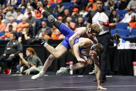 Mizzou 125lbs Noah Surtin
Big 12 Championships at BOK Center in Tulsa, OK. on Saturday, March 05, 2022.
Mikayla Schmidt/Mizzou Athletics