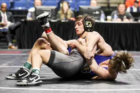 Mizzou 125lbs Connor Brown
Big 12 Championships at BOK Center in Tulsa, OK. on Sunday, March 06, 2022.
Mikayla Schmidt/Mizzou Athletics