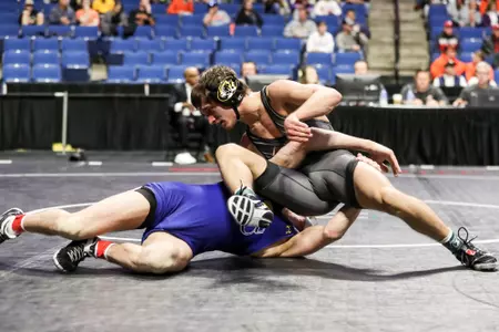 Mizzou 125lbs Connor Brown
Big 12 Championships at BOK Center in Tulsa, OK. on Sunday, March 06, 2022.
Mikayla Schmidt/Mizzou Athletics