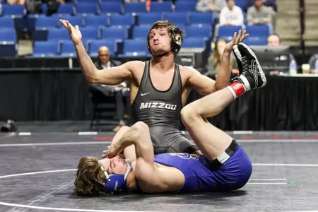 Mizzou 125lbs Connor Brown
Big 12 Championships at BOK Center in Tulsa, OK. on Sunday, March 06, 2022.
Mikayla Schmidt/Mizzou Athletics