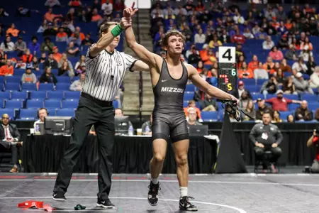 Mizzou 125lbs Connor Brown
Big 12 Championships at BOK Center in Tulsa, OK. on Sunday, March 06, 2022.
Mikayla Schmidt/Mizzou Athletics