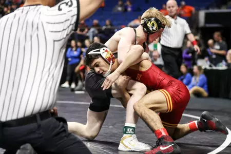 Mizzou 125lbs Noah Surtin
Big 12 Championships at BOK Center in Tulsa, OK. on Sunday, March 06, 2022.
Mikayla Schmidt/Mizzou Athletics