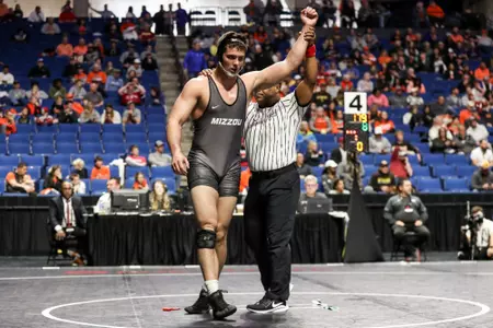 Mizzou 285lbs Zach Elam
Big 12 Championships at BOK Center in Tulsa, OK. on Sunday, March 06, 2022.
Mikayla Schmidt/Mizzou Athletics