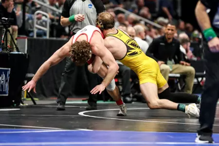 Mizzou Wrestling 174lbs Peyton Mocco
NCAA Division 1 Wrestling Championships at Little Caesar’s Arena in Detroit, MI. on Thursday, March 17, 2022.
Mikayla Schmidt/Mizzou Athletics