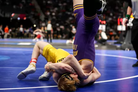 Mizzou Wrestling 125lbs Noah Surtin
NCAA Division 1 Wrestling Championships at Little Caesar’s Arena in Detroit, MI. on Thursday, March 17, 2022.
Mikayla Schmidt/Mizzou Athletics