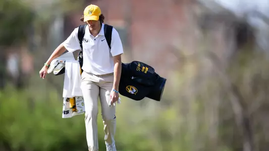 Mizzou Men's Golf competes during day one of the Tiger Intercollegiate Tournament at Old Hawthorne on Monday, April 8, 2024 in Columbia Missouri.