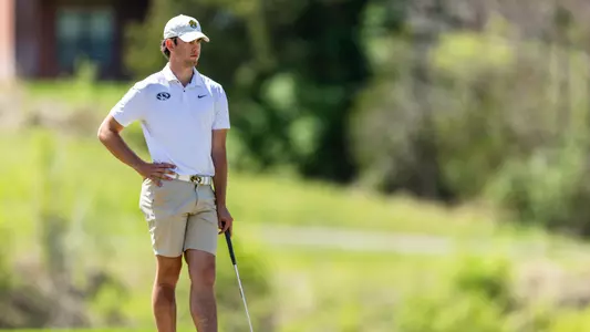 Mizzou Men's Golf competes during day one of the Tiger Intercollegiate Tournament at Old Hawthorne on Monday, April 8, 2024 in Columbia Missouri.