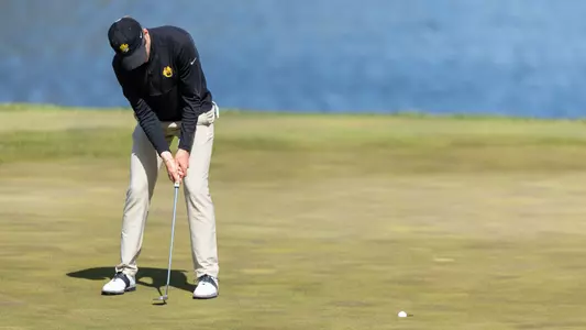 Mizzou Men's Golf competes during day one of the Tiger Intercollegiate Tournament at Old Hawthorne on Monday, April 8, 2024 in Columbia Missouri.