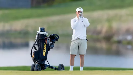 Mizzou Men's Golf competes during day one of the Tiger Intercollegiate Tournament at Old Hawthorne on Monday, April 8, 2024 in Columbia Missouri.