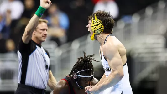 during session 3 of the 2024 NCAA Division 1 Wrestling Championships on Friday, March 22, 2024 at T-Mobile Center in Kansas City, Missouri.