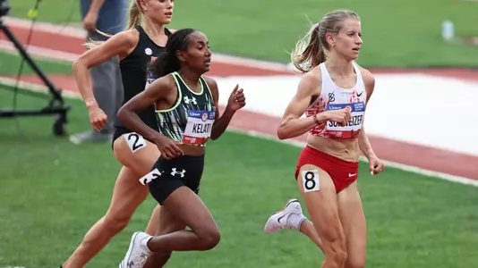 Karissa Schweizer at the 2024 Olympic Trails.