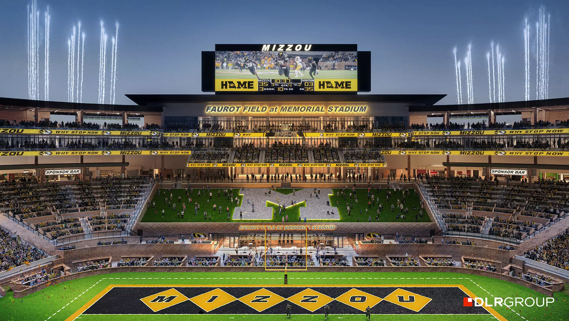 Memorial Stadium North End Zone Rendering