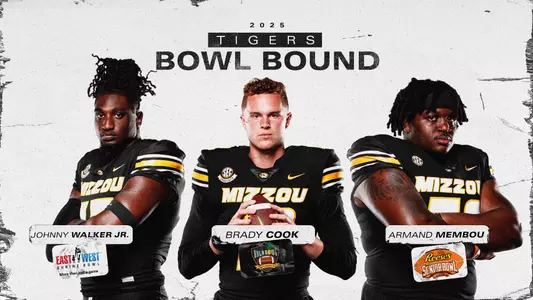 University of Missouri graduate students Brady Cook and Johnny Walker Jr. as well as junior Armand Membou have accepted invitations to postseason bowl games.