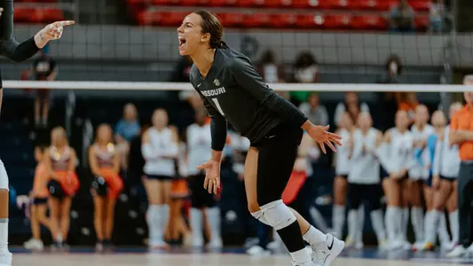 Zoey Matias-Lopez Celebrates A Point Against Auburn