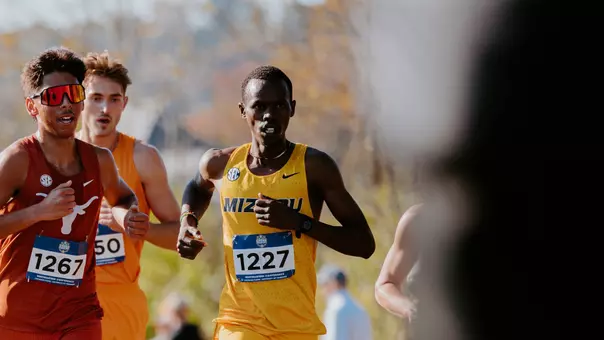 Mizzou cross country runner Elijah Limo at the SEC XC Championship on October 31, 2025.