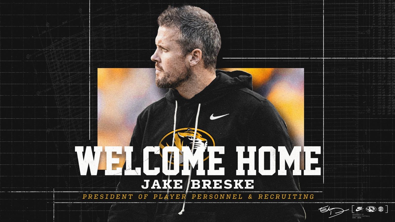 Mizzou Hires Jake Breske as the Tigers’ President of Player Personnel and Recruiting - University of Missouri Athletics