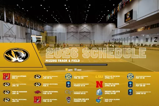 Mizzou track and field 2026 schedule.