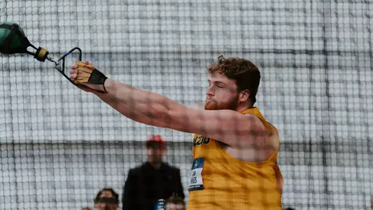 Mizzou track and field's Sam Innes during the men's weight throw at the 2025 NCAA Indoor Championships on Friday, March 14, 2025.