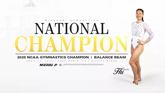 Helen Hu of the Missouri gymnastics team won the 2025 Gymnastics Beam National Championship.