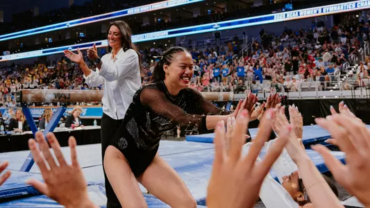 Hu Celebrating at NCAA Championships