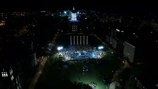 Drone shot from 2023 Mizzou Madness.