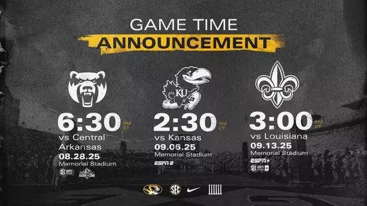 Kick Times for First 3 Football Games